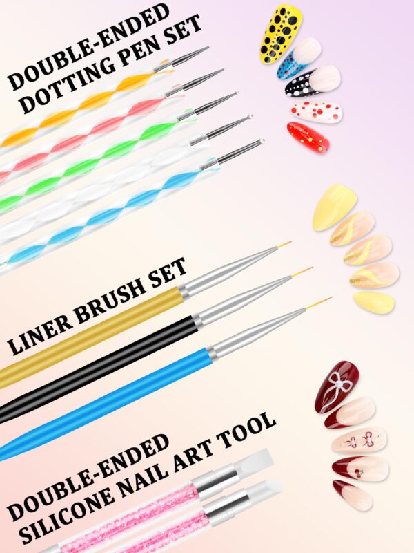 Kit de pinceles y accesorios + 24 esmaltes semi