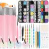 Kit de pinceles y accesorios + 24 esmaltes semi