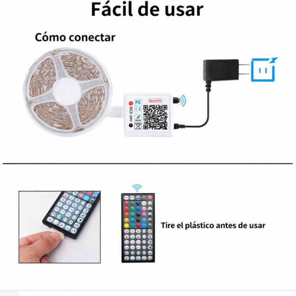 Luces led 20 metros bluetooth RGB