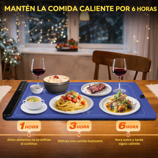 Comida caliente por 6 horas Alfombrilla de calentamiento para alimentos