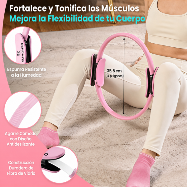 Kit Yoga Y Pilates En Casa Con Aro Pelota Y Bandas