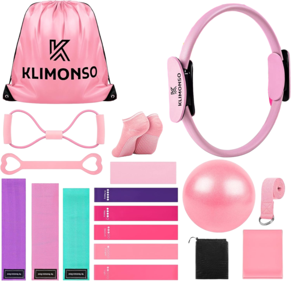 Kit Yoga Y Pilates En Casa Con Aro Pelota Y Bandas