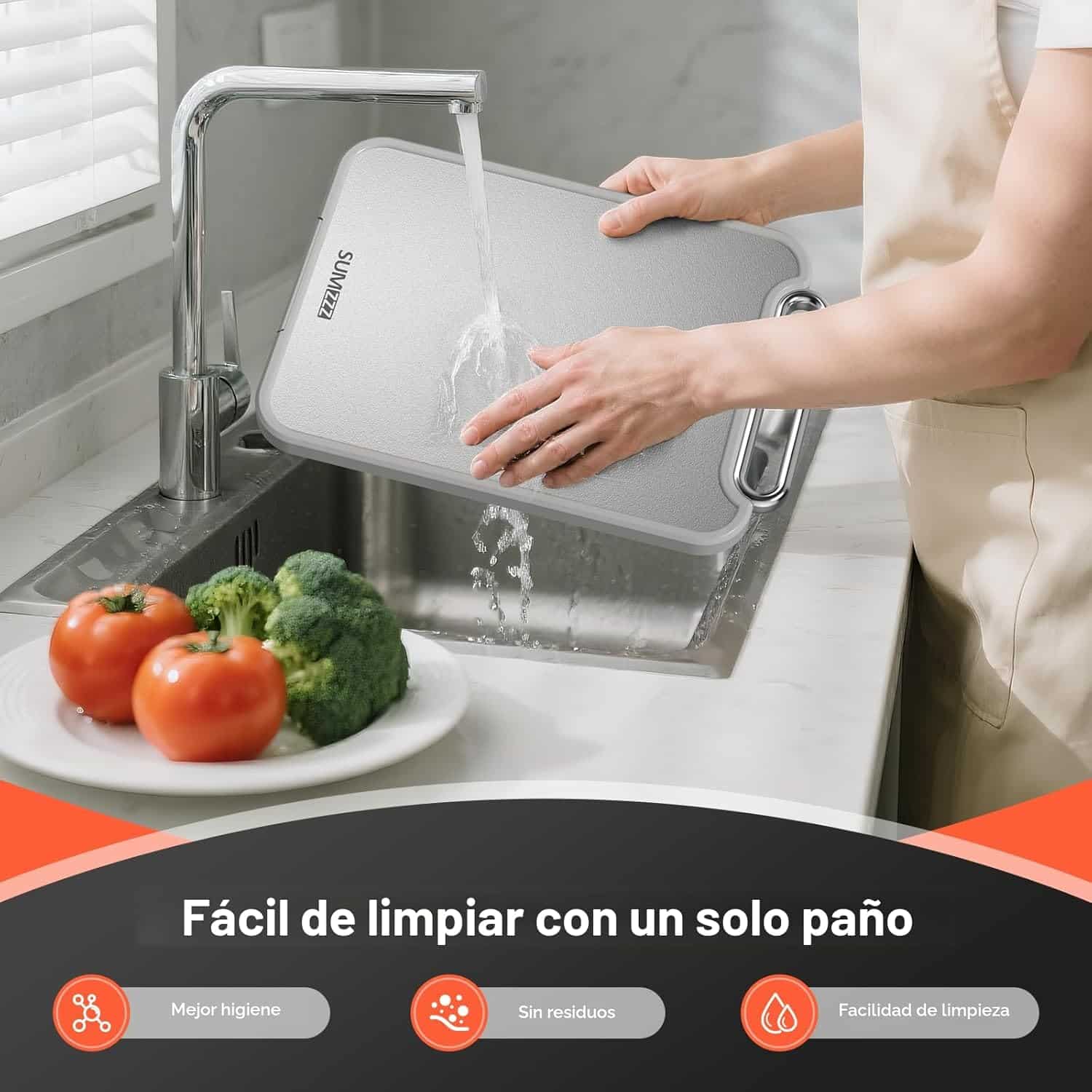 710bngHj-NL._AC_SL1500_ Tabla De Picar Profesional Doble Cara Acero Inoxidable 40cm x 28cm