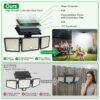 (2) Luces solares para exteriores, Sensor de movimiento, 2500 lúmenes, 286 luces