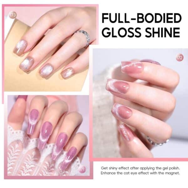 Esmaltes ojo de gato x6