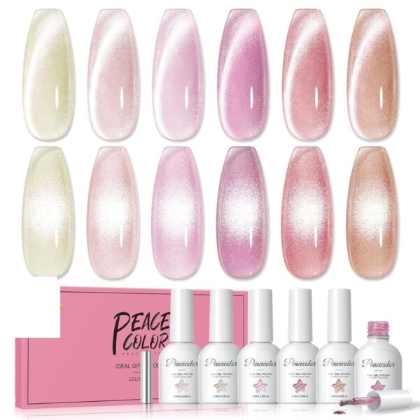 Esmaltes ojo de gato x6